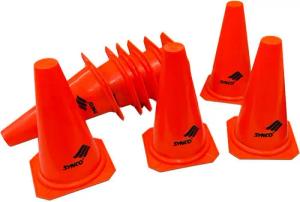 GICO Fußball Synco Kegel Pylonen Trainingshütchen Höhe 24 cm - 10er Pack- 1030