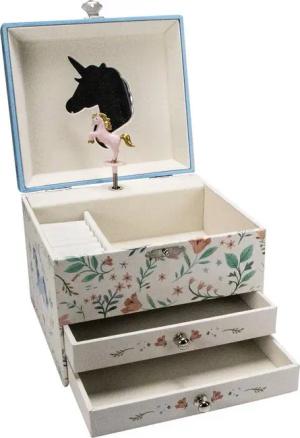 GICO Spielzeug-Arztkoffer GICO Kinder Musik Schmuckkästchen Einhorn mit zwei Schubladen - 92065