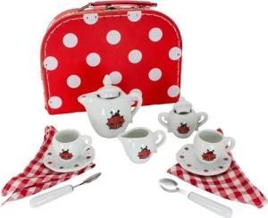 GICO Spielzeug-Arztkoffer Kinder Teeservice Marienkäfer – 14-teiliges Spielset 36362