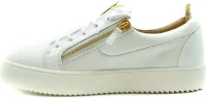 Giuseppe Zanotti Low-Top Sneaker - White Leather Sneakers - Gr. 45 (EU) - in Weiß - für Damen