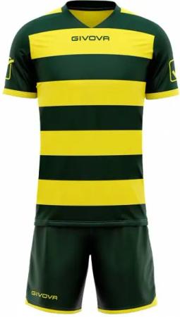 Givova Rugby Set Trikot mit Shorts grün/gelb