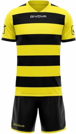 Givova Rugby Set Trikot mit Shorts schwarz/gelb