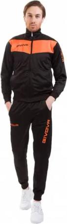 Givova Tuta Visa Trainingsanzug schwarz/neon-orange