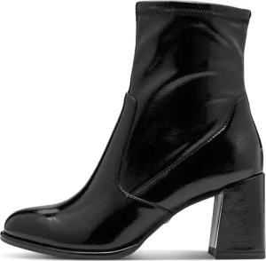 Glänzende Stiefeletten Damen Tamaris Essentials Blockabsatz