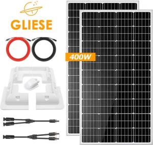 GLIESE Solaranlage 400W Solarpanel-Set mit Wohnmobil-Montage für Wohnmobil/Camper, 400 W, Monokristalline, (2x 200W Solarmodul mit Wohnmobilhalterung & 5m Kabel, 11-St., 2x 200W Solarmodul mit Wohnmobilhalterung & 5m Kabel), Wohnmobile & Camper – volle En