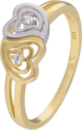 GLIZZ GL8358 Damenring Gold 333/8K Bicolor