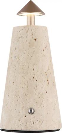 GLOBO LED-Tischleuchte Cappuccino grau schwarz Stein Metall Kunststoff H/D: ca. 19x9 cm 1 Brennstellen