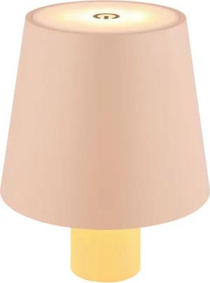 GLOBO LED-Tischleuchte Opal pfirsich Kunststoff H/D: ca. 13x10,6 cm