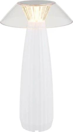 GLOBO LED-Tischleuchte weiß transparent Kunststoff H/D: ca. 28x15,4 cm