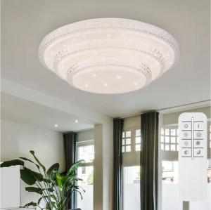 GLOBO LIGHTING LED Deckenleuchte, LED-Leuchtmittel fest verbaut, Kaltweiß, Warmweiß, Neutralweiß, Tageslichtweiß, Farbwechsel, Deckenlampe Deckenleuchte Smart LED Sterneneffekt Dimmer Fernbedienung