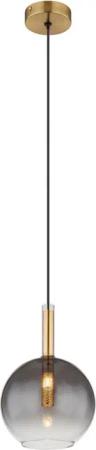 GLOBO Pendelleuchte klar messing Metall H/D: ca. 120x18 cm G9 1 Brennstellen