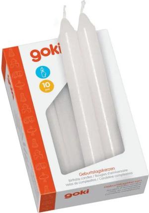 goki Geburtstagskerze Geburtstagskerzen (10-tlg), H 10 cm Ø=13 mm (10er Pack)