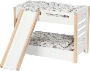 goki Puppenbett Puppen-Etagenbett mit Rutsche & Bettzeug Regenbogen (7tlg)