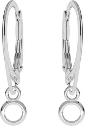 Goldene Hufeisen Einhänger für Ohrschmuck Klapp-Ohrringe für Karabiner Charm-Einhänger 925 Silber Rund Kreis 6mm (1 Paar), Rhodiniert