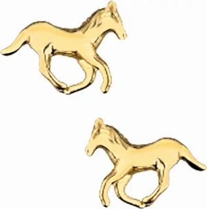 Goldene Hufeisen Ohrring-Set Goldene Pferde Ohrstecker für jede Gelegenheit, 925 Silber (Sterlingsilber), Hypoallergen