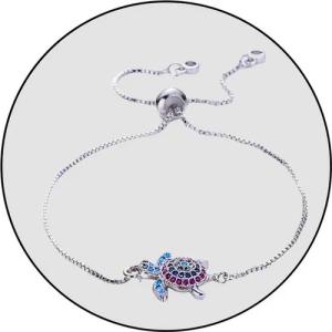 GOLDKLEIN Edelstahlarmband Edelstahl Schildkröte Schmuck Armkette, Damen, inkl. Geschenkbox