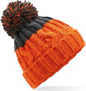 Goodman Design Bommelmütze Winter Mütze Pudelmütze Beanie Strickmütze Hochwertiges Thermalband aus Shearling für zusätzliche Wärme