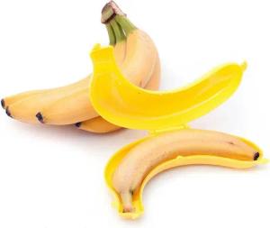 Goods+Gadgets Aufbewahrungsbox Bananen Box (Aufbewahrungsdose), schützt Banane vor Zerdrücken