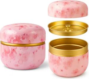Goodwei Teedose Japanische Matcha Teedose Chazutsu, pink, Weißblech, (3-tlg)