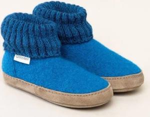 Gottstein Kinder Hüttenschuh Alpine Boot LE - Aus reiner Bio-Schafwolle für Jungen & Mädchen mit Ledersohle - Hausschuh Made in Tirol