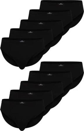 GÖTZBURG Slip GÖTZBURG Herren Sport-Slip schwarz uni 10er Pack (10-St)