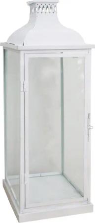 Grafelstein Kerzenlaterne Laterne MARSEILLE weiß aus Metall H55cm Metalllaterne Landhaus modern