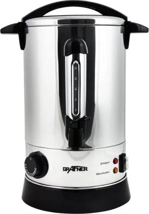 Grafner Heißgetränke- und Glühweinautomat Heißgetränkeautomat Glühweinkocher 1500 Watt 8,8 Liter, 1500 W, 8,8 Liter, Platz für 30 Tassen, wärmeisolierte Griffe