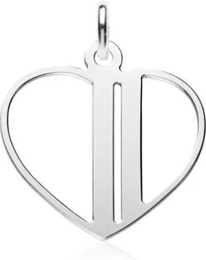 Gravierbarer Anhänger aus Sterlingsilber in Herzform