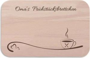 GRAVURZEILE Schneidebrett Frühstücksbrettchen mit Gravur - Oma´s Frühstücksbrettchen -, Buchenholz, (Kein Set)