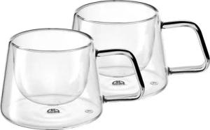 GRÄWE Glas GRÄWE Doppelwandige-Thermogläser mit Griff, 200ml, 2er Set, gerades, Glas