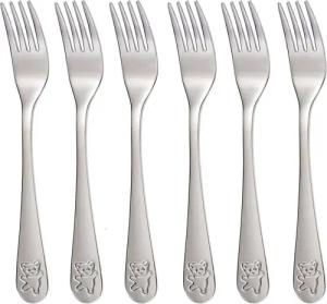 GRÄWE Kinderbesteck GRÄWE Kindergabel 6 Stück, Teddy, Edelstahl 18/10