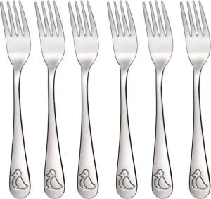 GRÄWE Kinderbesteck Kindergabel Tiere, 6 Stück (6-tlg), Edelstahl 18/10 Chromnickelstahl