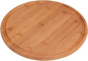GRÄWE Schneidebrett, Holz, Bambus-Schneidebrett, Ø 25, rund, mit Saftrille