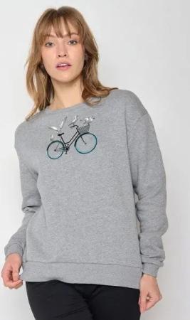 GREENBOMB Bike Seagulls Canty - Gemütliches Sweatshirt aus Bio-Baumwolle / hochwertiger Print / GOTS / Fair & Vegan