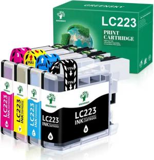 Greensky 4er/12er ersetzt Brother LC223 LC223XL Tintenpatrone (DCP-J4120DW DCP-J562DW für MFC-J5320DW MFC-J4420DW MFC-J480DW DCP J4120DW MFC J4625DW MFC J4620DW MFC J4420DW, MFC-J880DW MFC-J4620DW MFC-J5620DW MFC-J5625DW LC223 XL LC-223)