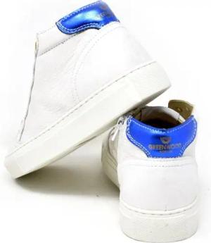 Greenwood Berlin GWB Sneaker Unisex Base high weiß - metallicblau