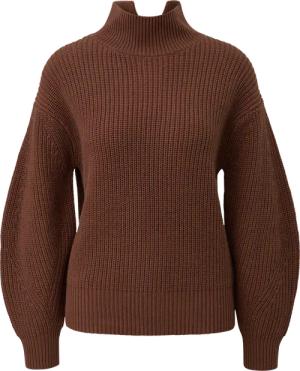 Grobstrickpullover mit Stehkragen