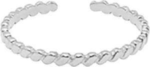 Größenverstellbarer FINE LINES Ring ca. Ø 17 - 19mm von Elektropulli