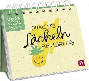 groh Verlag Tischkalender Mini-Wochenkalender 2026: Ein kleines Lächeln für jeden Tag
