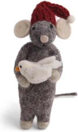 Gry & Sif Hängedekoration Anhänger Filzmaus, handgefertigt