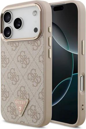 Guess Handyhülle GUESS Case für iPhone 17 Pro Strass Triangle Logo Handyhülle Cover Ros