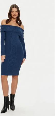 Guess Strickkleid W5RK0G Z2YJ2 Dunkelblau Bodycon Fit