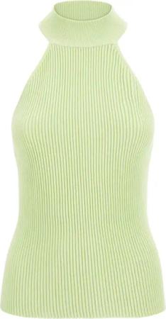 Guess Top Ärmelloses Rippstricktop SHAYNA mit Stehkragen in Slim Fit