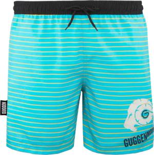 GUGGEN MOUNTAIN B6 Herren Badehose mit Muster gelbe Streifen
