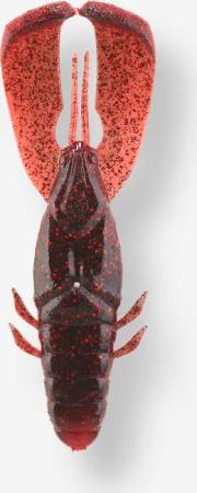 Gummiköder Yubari PCRW 9 cm mit Lockstoff Punching Craw schwarz/rot