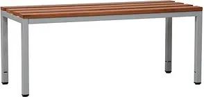 Gürkan Garderobenbank 107192 grau, buche Holz 100,0 cm