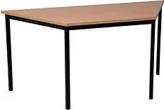 Gürkan Mehrzwecktisch buche Trapezform, Vierkantrohr schwarz, 120,0 x 60,0 x 75,0 cm