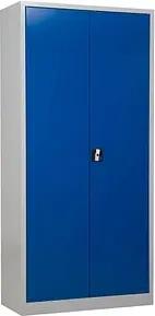 Gürkan Metallschrank 100162 lichtgrau, enzianblau 4 Fachböden 92,0 x 42,0 x 195,0 cm, aufgebaut, 1 St.
