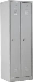 Gürkan Spind lichtgrau 103491, 2 Schließfächer 60,0 x 50,0 x 180,0 cm