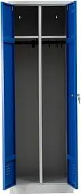 Gürkan Spind lichtgrau, enzianblau 103448, 1 Schließfach 60,0 x 50,0 x 180,0 cm